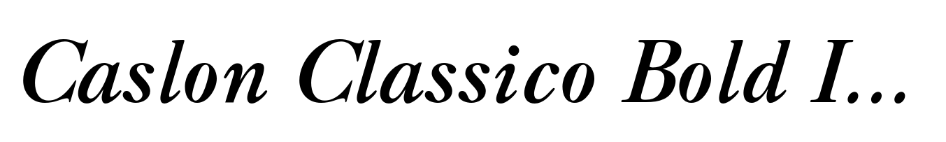 Caslon Classico Bold Italic